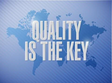 Quality is the key message sign 스톡 일러스트