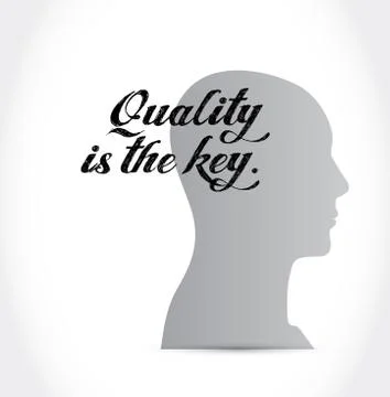 Quality is the key mind sign concept 스톡 일러스트