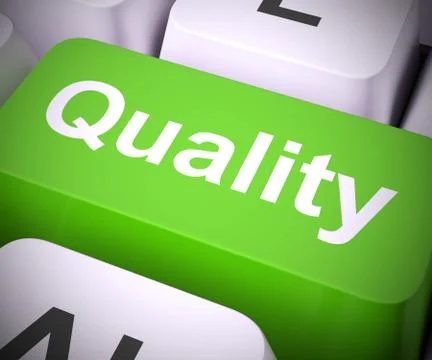 Quality Key Representing Excellent Service Or Products Illustrazione stock