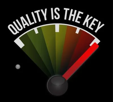 Quality is the key sign concept Stock Illustration