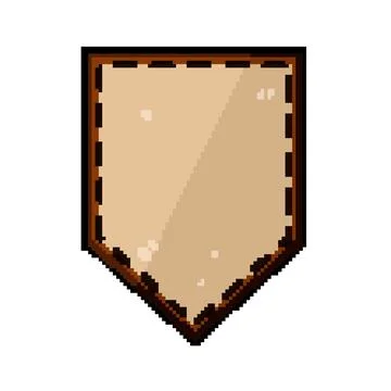 Quality leather patch pixel art vector illustration 스톡 일러스트