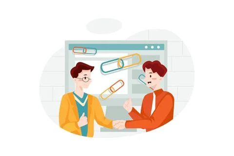Quality Link Building Stock Illustration