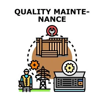 Quality maintenance engineering specialist overseeing industrial process co.. Stock-Illustration