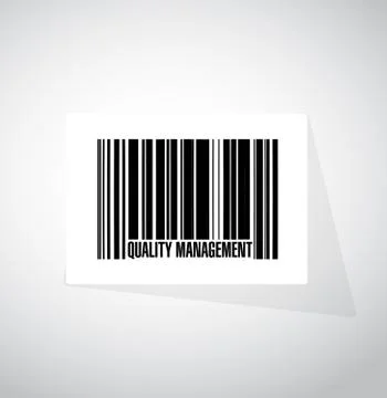 Quality management barcode sign concept 스톡 일러스트