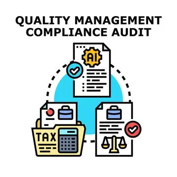 Quality management compliance audit process analysis 스톡 일러스트