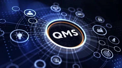 Quality management system business and industrial technology concept. QMS Vidéo 185343413