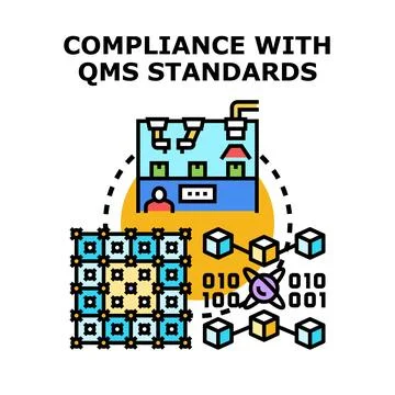 Quality management system compliance and process optimization Illustrazione stock