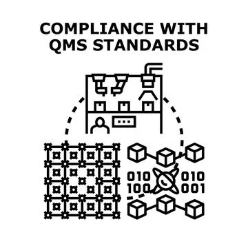 Quality management system compliance and process optimization Illustrazione stock