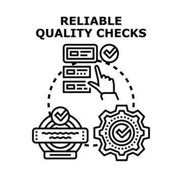 Quality management system ensuring product control process 스톡 일러스트