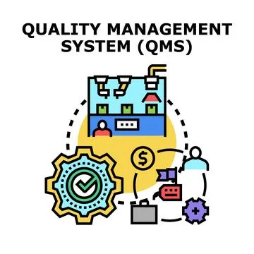 Quality management system implementing business processes 스톡 일러스트