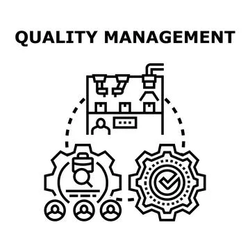 Quality management system implementing process control and assurance Stock Illustration