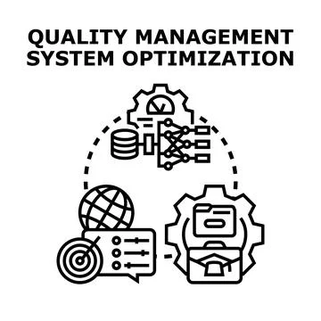 Quality management system optimization concept illustration Stock Illustration