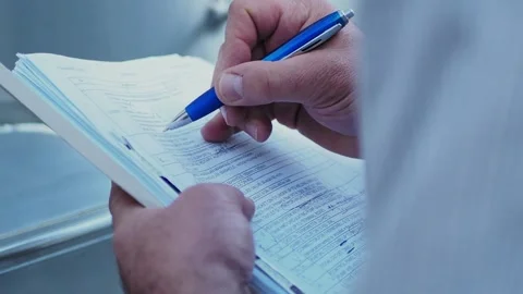 Quality manager, engineer check machine equipment. Self-transition at end. Stock Footage 156224220