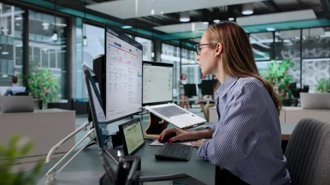 Quality Manager Reviews Corrective Actions On Laptop Stock Footage 339898939