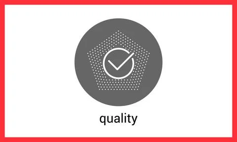 Quality mark contour outline vector Checkmark linear pictogram. Quality ma... Stock Photos