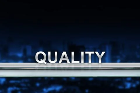 Quality on metal railing Stock Photos