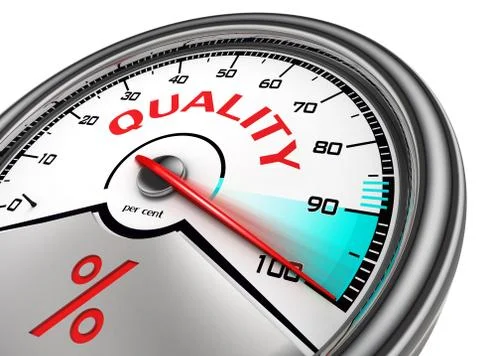 Quality meter hundred per cent Stock Illustration