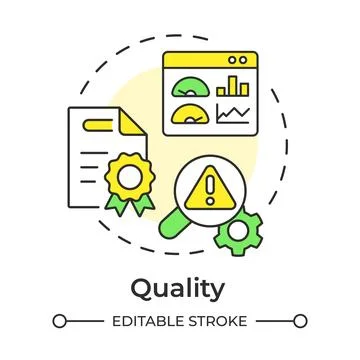 Quality multi color concept icon Stock Illustration