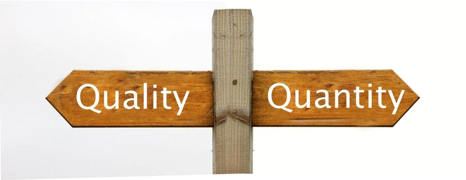 Quality or Quantity Stock Photos