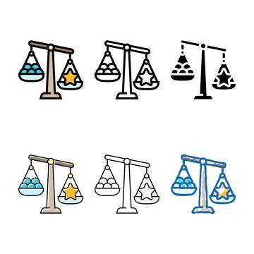 Quality over quantity minimalism concepts color icon vector Ilustração Stock