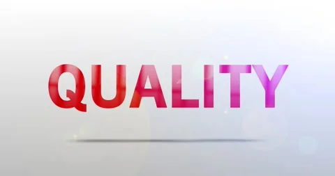 Quality. Particle Logo. Text Animation Stock Footage 135475049