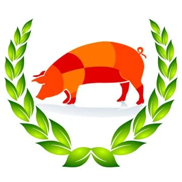 Quality Pig Sign Stock Illustration