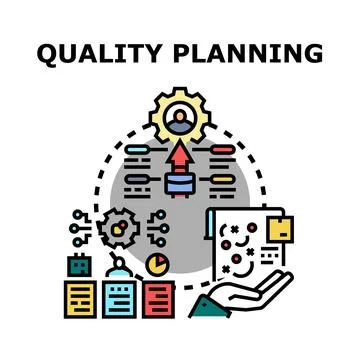 Quality planning process for business management optimization Stock Illustration
