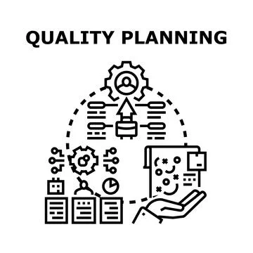 Quality planning process for business management optimization Stock Illustration