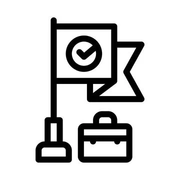 Quality policy line icon vector illustration sign Stock Illustration