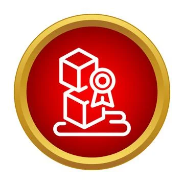 Quality product certification manufacturing process icon Stock Illustration