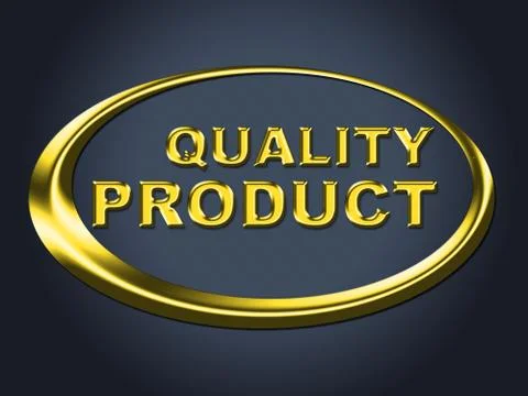 Quality product sign representing satisfaction excellent and check Stockillustratie