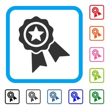Quality Seal Framed Icon Stock Illustration