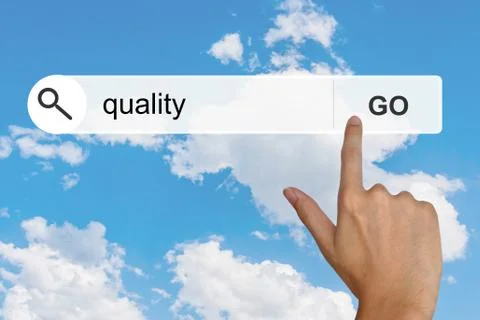 Quality on search toolbar Stock Photos