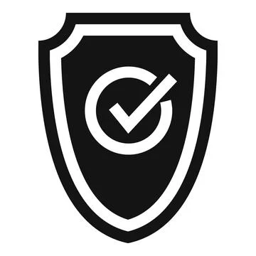 Quality shield icon simple vector. Check guarantee イラスト素材