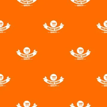 Quality shop pattern vector orange Stock Illustration