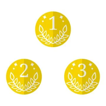 Quality Signs. Vector Coin Icon isolated on white background. Vector. Stock Illustration