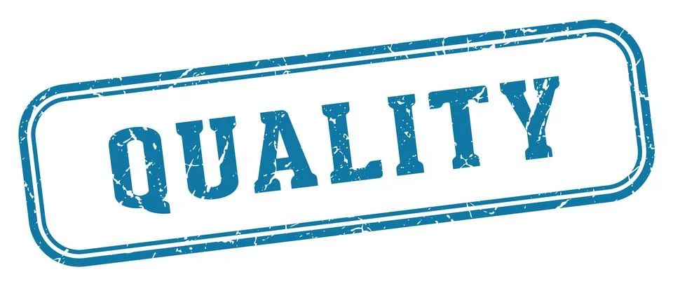 Quality stamp. quality rectangular stamp on white background Stock Illustration