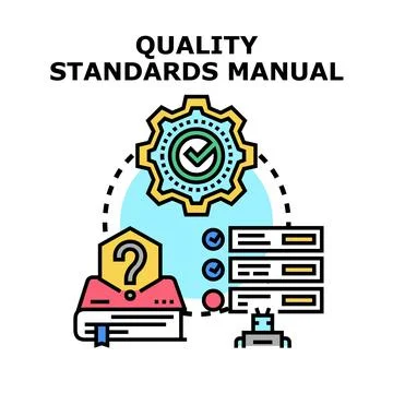 Quality standards manual for process and certification Stock Illustration