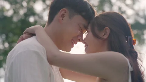 Quality sweet time vacations moment of newlywed asia young couple. 動画素材 220773000