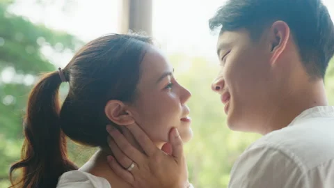 Quality sweet time vacations moment of newlywed asia young couple. Video stock 231314798