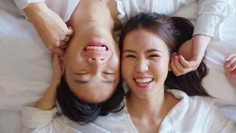 Quality sweet time vacations moment of newlywed asia young couple Видео 265207185