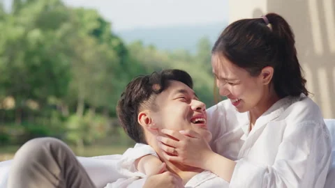 Quality sweet time vacations moment of newlywed asia young couple Видео 267704680