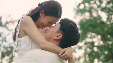 Quality sweet time vacations moment of newlywed asia young couple Stock Footage 300921547