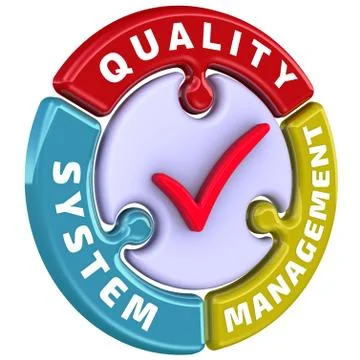 Quality system management. The check mark in the form of a puzzle 스톡 일러스트
