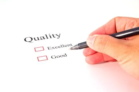 Quality test closeup Stock Photos
