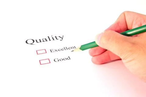 Quality test closeup Stock Photos