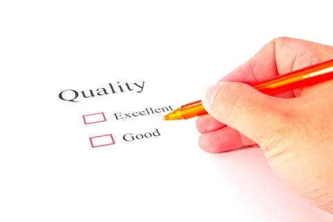 Quality test closeup Stock Photos