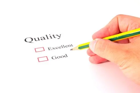 Quality test closeup Stock Photos