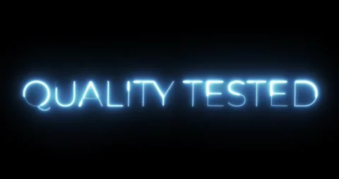 Quality tested neon text animation Video stock 287405286