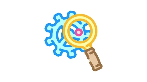 Quality testing tool work color icon animation Stock Footage 327269222